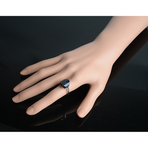 Keisha Lena – bague en acier inoxydable, bleu acier, bijoux unisexes à la mode, taille 6 à 11 - Product Image 5
