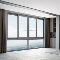 Ventana Corredera Horizontal de Aluminio Multipista Personalizada AOSTTER, Rotura de Puente Térmico, Acabado Mate Blanco, Estilo Minimalista