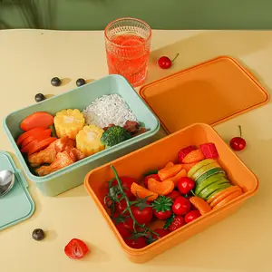 Boîte à lunch portable pour étudiants, employé de bureau à domicile, boîte à lunch scellée polyvalente en paille de blé