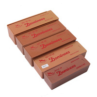 Jeu de dominos professionnel personnalisé double six, jeu de dominos personnalisé avec logo, boîte en plastique de couleur avec logo, fabrication
