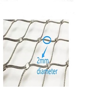 AISI 304 cường độ cao cáp thép không gỉ Dây Dây Zoo lưới Lan Can Lưới lan can tùy chỉnh thiết kế chỉ cung cấp Net - Product Image 1