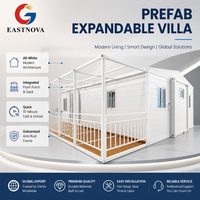 Maison extensible personnalisée, villa modulaire préfabriquée avec une disposition moderne, maison modulaire en acier léger pour une vie en toute saison