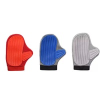 Peigne de luxe en Silicone à cinq doigts douche toilettage pour animaux de compagnie Double face chien épilateur gant de Massage brosse de bain pour chien et chat