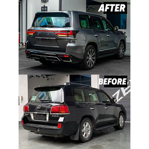 Kit de conversion de carrosserie pour Lexus LX570 2008-2015, mise à niveau vers le style LX600 avec capot, ailes, phares et feux arrière - Product Image 5