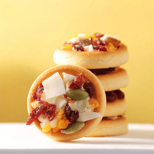 Biscuits croustillants sucrés en forme de mini-pizza à la crème de fruits secs, pâtisserie coréenne pour le thé de l'après-midi, collations très vendues en Asie du Sud-Est - Product Image 5