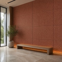 Revêtement mural moderne en pierre souple flexible MCM, texture tissée en lin rougeâtre, imperméable, panneau pliable, intérieur extérieur, salon
