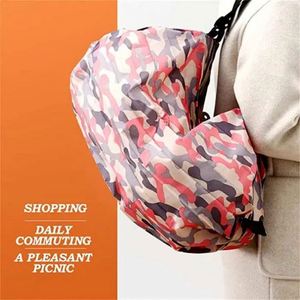 Nouveaux sacs de courses en plastique pour supermarché, sacs de courses pliables portables, sacs de courses de luxe bon marché, sac à main pour épicerie, logo personnalisé - Product Image 4