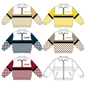 <span class=keywords><strong>Felpa</strong></span> <span class=keywords><strong>con</strong></span> Mezza Zip a Scacchi per Ragazze Tiaose, Pullover Bicolore per Bambini, Felpe Casual Delicate sulla Pelle per Ragazze - Product Image 3