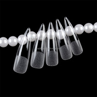 3XL Stiletto Gravure Couverture Complète Pointes d'Ongles Artificielles Nadeco Vente en Gros Gel Fort Pointu Faux Ongles Extension