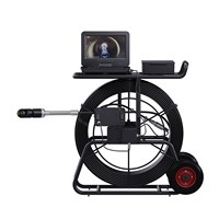 Caméra d'inspection de tuyaux industrielle 100M, écran IPS 10 pouces 1080P 360° °   Caméra PT avec câble de frein de 11 mm, localisateur DVR 512 Hz