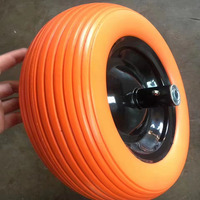 10 12 13 14 15 16 pouces PU mousse plat gratuit brouette roue et pneus pour Wagon chariot tondeuse à gazon camions à main