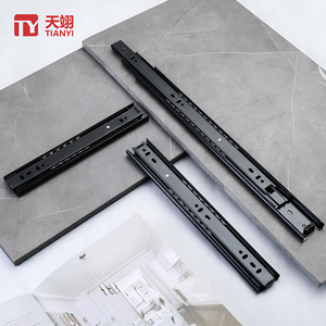 Thép Không Gỉ Nội Thất Tủ Kính Thiên Văn Kênh Bóng Mang Trượt <span class=keywords><strong>45Mm</strong></span> Chiều Rộng Ngăn Kéo Hướng Dẫn Trượt Cho Ngăn Kéo - Product Image 4