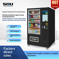 Vente flash - Distributeur automatique de boissons et de collations intelligent SQU - Capacité de 300 à 600 pièces - Paiement sans argent liquide - Garantie d'un an - Pour écoles et bureaux