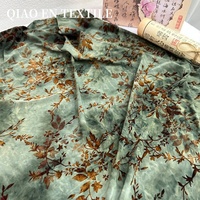 Tissu Spandex fait main fleur brûlée flocage tie-dye nouveau Style chinois Jacquard Stretch rétro Cheongsam robe matériel