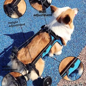 Yeni Katlanabilir Alüminyum Evcil Hayvan Tekerlekli Sandalyesi Köpek Rehabilitasyon Yürüme Yardımcı Arabası Güç Destekli Araç Köpek Hareketlilik Yardımcısı - Product Image 2