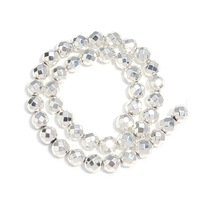 Perles facettées plaquées pierre de galbe noire pour la fabrication de bracelets, accessoires de bijoux faits à la main DIY