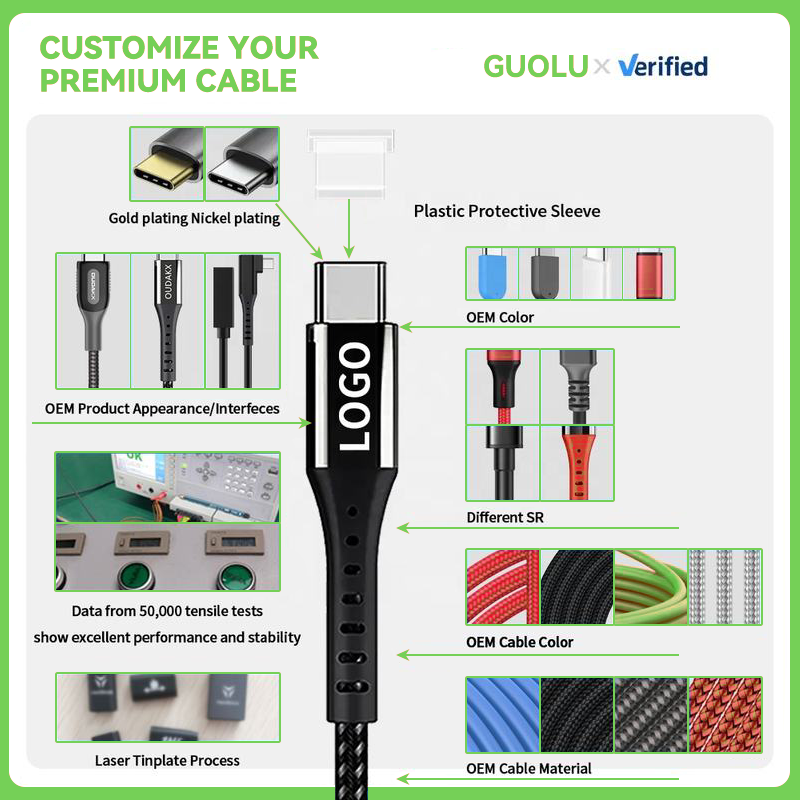 Customization High Quality PD USB C to C Type-C Fast Charger Cable Braided Nylon Data Sync Mobile Phone Flex Cables · image 3