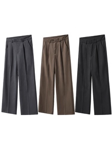<span class=keywords><strong>Pantaloni</strong></span> da uomo in stile coreano alla moda con pieghe a trapezio - <span class=keywords><strong>Pantaloni</strong></span> casual da uomo sofisticati e versatili, <span class=keywords><strong>comodi</strong></span> e dalla vestibilità ampia - Product Image 2