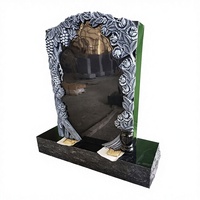 Sculpture en granit antique Rose Pamplemousse, pierre tombale, monument funéraire