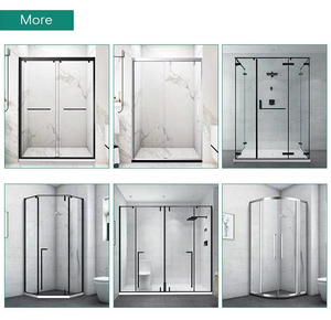 <span class=keywords><strong>Puerta</strong></span> de <span class=keywords><strong>Ducha</strong></span> Corredera Doble con Marco de Aluminio y Vidrio Templado para Baño de Hotel u Hogar, Recién Llegada - Product Image 6