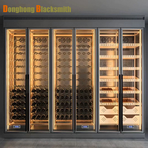 Tùy chỉnh chất lượng cao sang trọng hiện đại lớn tĩnh nhiệt thép không gỉ Tủ rượu Thiết kế bảng điều khiển kính hiển thị đồ nội thất nhà - Product Image 3