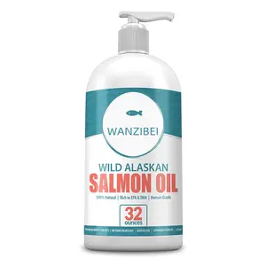 WANZIBEIカスタムワイルドアラスカサーモン魚油天然液体サプリメントとオメガ3サポート関節の健康