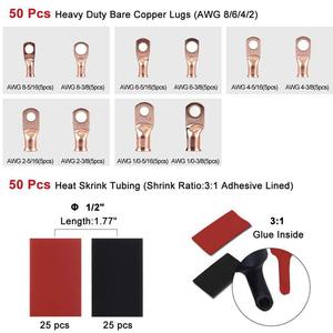 Bornes de connexion en cuivre pour ingénierie chimique, connecteurs à sertir 8Awg, style européen en cuivre pur pour câblage électrique - Product Image 3