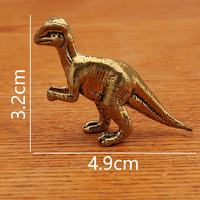 Statues de dinosaures en laiton, créatures préhistoriques uniques pour le bureau et la collection de cadeaux