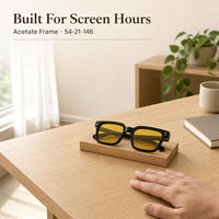 Lunettes anti-lumière bleue YL99023L, lunettes d'ordinateur bloquant la lumière bleue, filtre UV, verres optiques teintés ambre orange