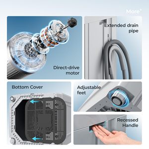 Euhomy Duy Nhất Bồn Tắm Hàng Đầu Tải Xách Tay Máy Giặt 11 Lbs Công Suất Kích Thước Đầy Đủ Đơn Lập Máy Giặt - Product Image 5