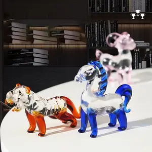 EU Hand Blown Mini Dragon Animal Crystal Glass Animal Figurine