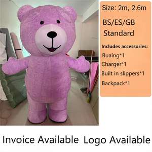 Nouvelle combinaison gonflable d'ours en peluche, costume de mascotte de dessin animé pour adultes, idéale pour les événements virals <span class=keywords><strong>TikTok</strong></span> et Halloween - Product Image 5