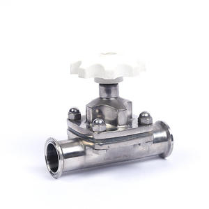 วาล์วไดอะแฟรมแบบหนีบ 316 สำหรับติดตั้งด้วยมือ ผลิตโดยผู้ผลิต วาล์วตรวจสอบแบบสุขาภิบาล ติดตั้งง่าย เกรดอาหาร สำหรับวาล์วแบบติดตั้งเร็ว - Product Image 1