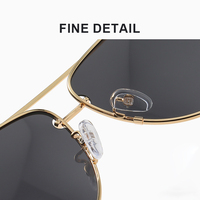 Lunettes de soleil tendance à grande monture, protection UV400 pour l'extérieur, style œil de chat, polarisées en métal pour femmes, vente en gros