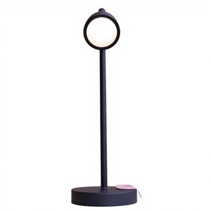 Lámpara de Escritorio LED Minimalista de Acero Inoxidable Ajustable, 3000K, Luz Blanca Cálida, Pantalla Redonda Blanca, para Lectura en el Dormitorio - Product Image 3