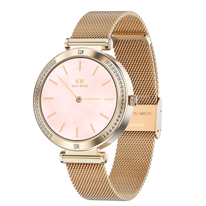 สำหรับนาฬิกาฟิตเนสผู้หญิง T64 TFT วัดอัตราการเต้นของหัวใจ การตรวจสอบออกซิเจนในเลือด หน้าปัดนาฬิกาที่ปรับแต่งได้มากกว่า 100 แบบ การชาร์จแบบแม่เหล็กอัจฉริยะ - Product Image 1