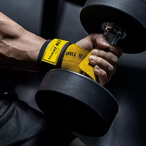 Dukungan pergelangan tangan silikon Gym angkat berat logo kustom pegangan tangan kulit sapi serat mikro pendukung pergelangan tangan telapak tangan - Product Image 4