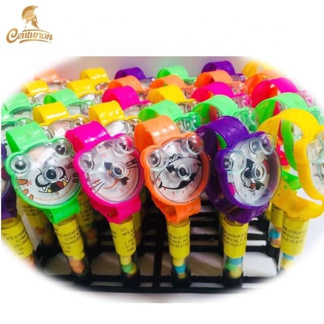 cheap price cartoon watch shaped compass toy filled with candy