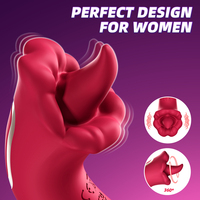 Stimulateur érotique pour femmes, clitoridien, 3 moteurs pour vibration, léchage + stimulation clitoridienne + stimulation du point G pour le plaisir féminin