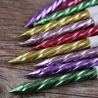 Handgemachte exquisite gebogene Regenbogen alles Gute zum Geburtstag Kuchen Kerze Golden Silber kleines Wachs für Partys Bars & Home Decoration