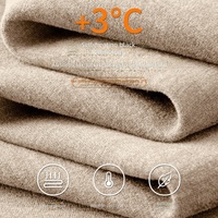 Kaos Lengan Panjang 280 GSM Double Sided Brushed Fleece Anti-Pilling, Dapat Dicuci Mesin, Lembut, Hangat, dan Tebal