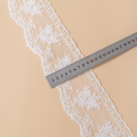 Dentelle brodée hydrosoluble en maille de soie de lait, garniture de jupe blanche, accessoires pour vêtements féminins, textiles de maison, artisanat, confection de vêtements