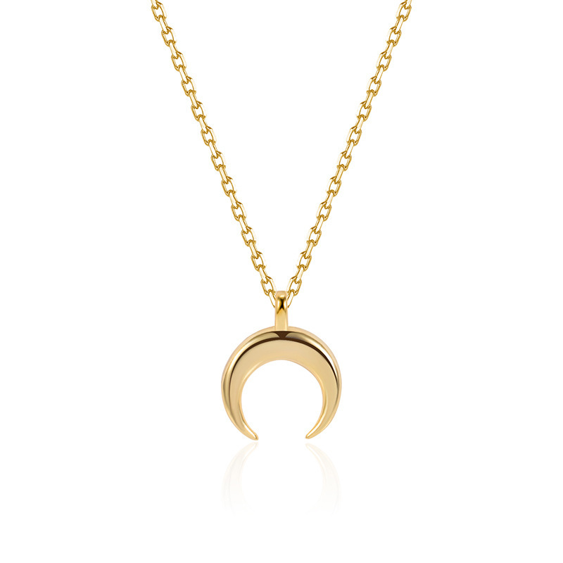 Crescent Moon Necklace 925 Sterling Silver Fashion Fine Jewelry Pendant ...