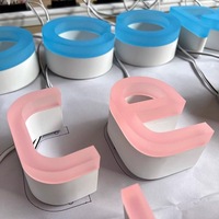 Enseigne en lettres acryliques en acier inoxydable, enseigne lumineuse LED pour hôtel, lettres acryliques personnalisées 3D rétroéclairées, lettres acryliques transparentes givrées