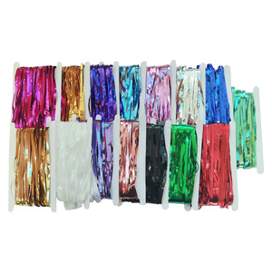 Cortinas con flecos <span class=keywords><strong>de</strong></span> lámina <span class=keywords><strong>de</strong></span> oropel metálico multicolor 1x2m más baratas al por mayor decoraciones para fiestas <span class=keywords><strong>de</strong></span> cumpleaños serpentinas telón <span class=keywords><strong>de</strong></span> fondo - Product Image 5