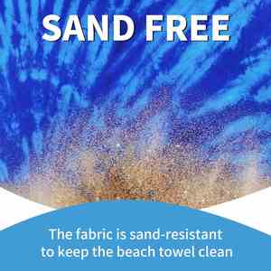 Serviette de plage en microfibre personnalisée, écologique et sans sable pour l'été - Product Image 2