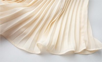 FMY64774 Robe d'été plissée taille empire ajustée style vintage avec bordure en dentelle pour femme