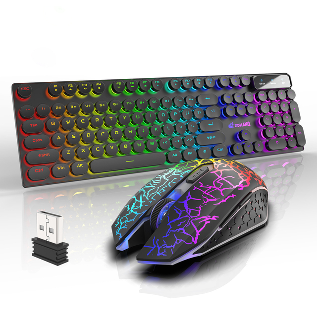 Wholesale New Products Gaming Keyboard and Mouse Combos Wireless Office Laptop Game RGB PC Computer Wireless Mouse and Keyboard
