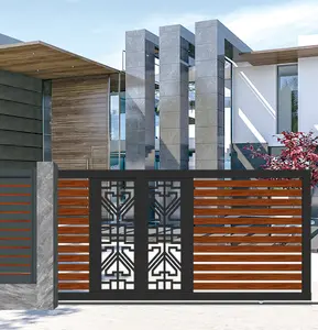 ACE ana ev kapısı tasarım boya eskrim ferforje demir Driveway kapıları otomatik