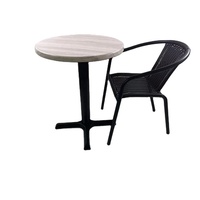Table de salle à manger ronde de 70 cm pour restaurant commercial extérieur, mobilier moderne en bois antique pour salon, chambre et atelier